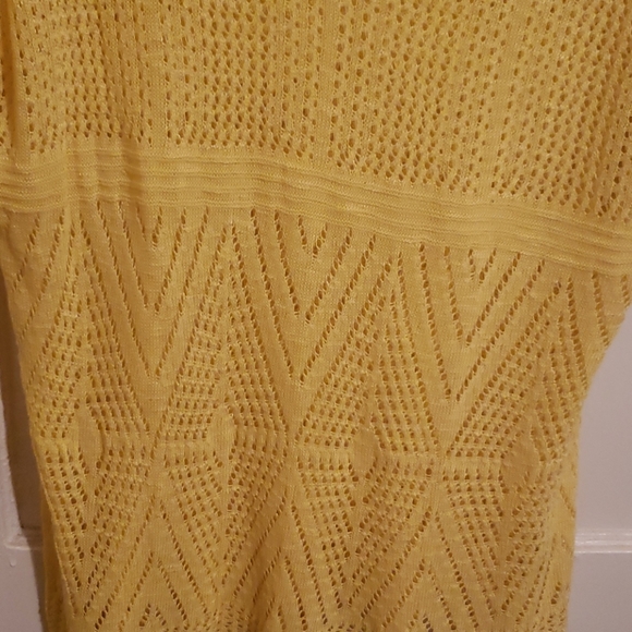 Charming Charlie's yellow short sleeved sweater - Picture 3 of 4
